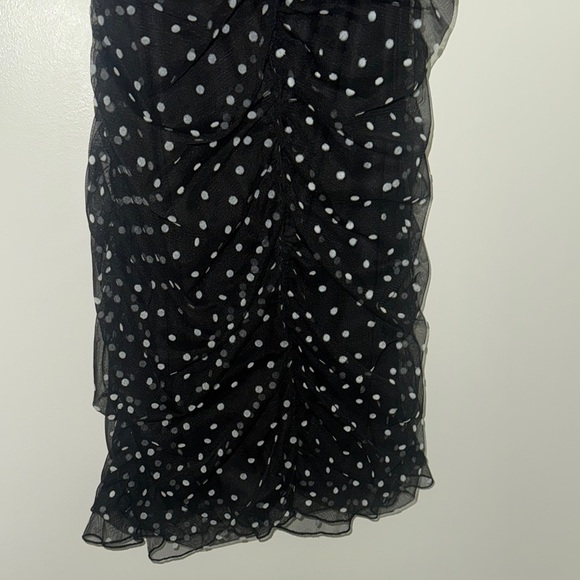 Elegant Black Polka Dot Dress - Picture 4 of 4
